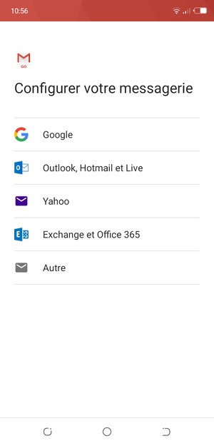 Sélectionnez Outlook, Hotmail et Live