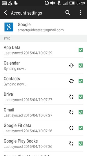 Your contacts from Google will now be synced to your HTC