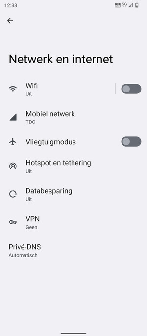 Selecteer Hotspot en tethering