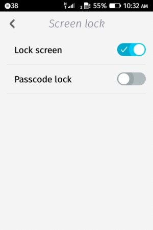 Select Passcode Lock