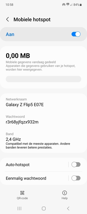 Uw telefoon is nu geïnstalleerd voor gebruik als modem