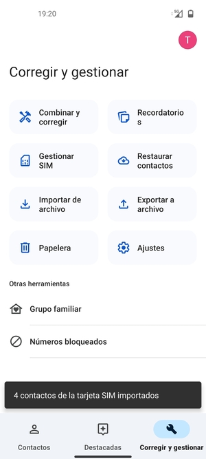 Sus contactos se guardarán en su cuenta de Google y se guardarán en su teléfono la próxima vez que Google sea sincronizado.