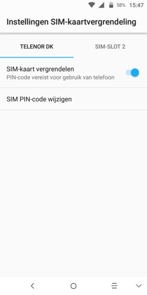 Selecteer Public en SIM PIN-code wijzigen