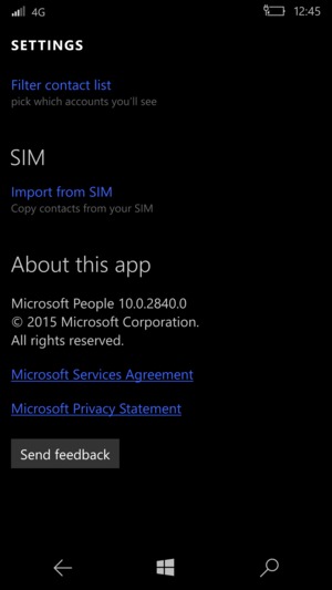 Scroll til og vælg Import from SIM