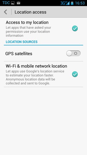 Uncheck the Access to my location checkbox