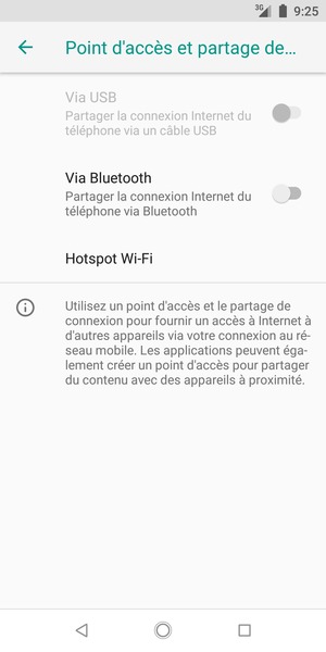 Sélectionnez Hotspot Wi-Fi