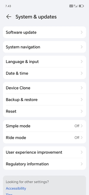 Select Backup & restore