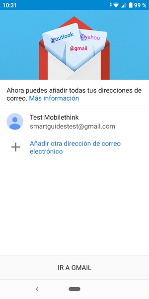 Seleccione IR A GMAIL