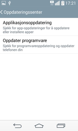 Velg Oppdater programvare