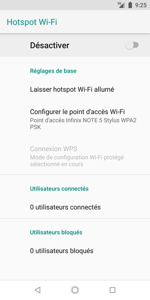 Sélectionnez Configurer le point d'accès Wi-Fi 