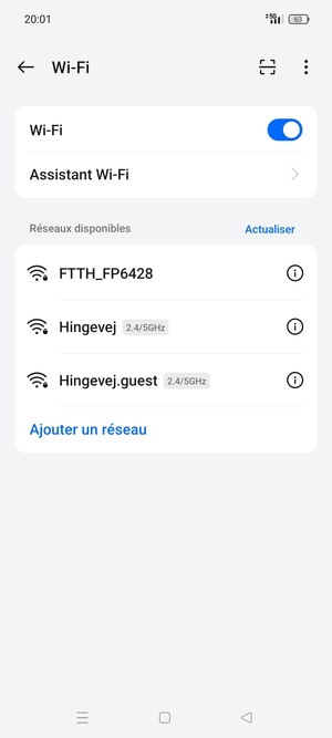 Sélectionnez le réseau sans fil auquel vous souhaitez vous connecter