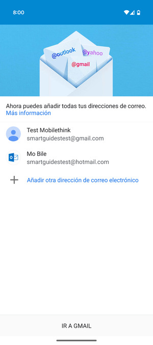 Seleccione IR A GMAIL