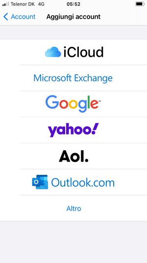 Seleziona Microsoft Exchange