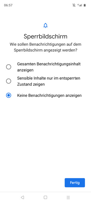 Wählen Sie die gewünschte Option und wählen Sie Fertig