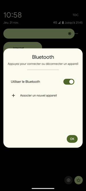 Désactiver Utiliser le Bluetooth