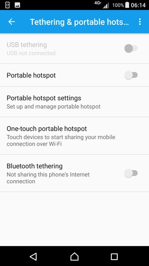 Turn on Portable hotspot