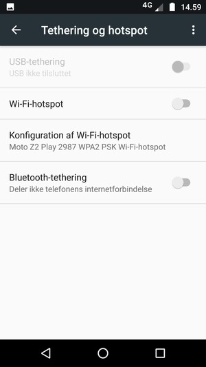 Vælg Konfiguration af Wi-Fi-hotspot