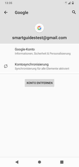 Wählen Sie Kontosynchronisierung