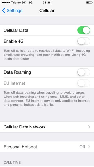 To enable 3G, set Enable 4G to OFF