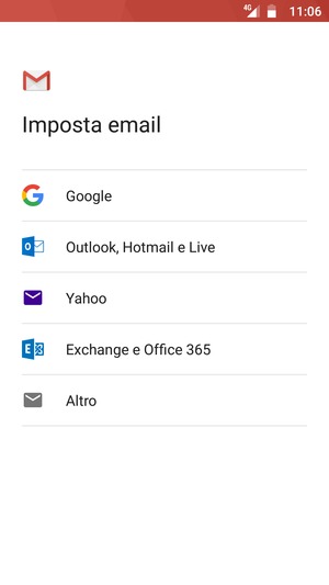 Seleziona Outlook, Hotmail e Live