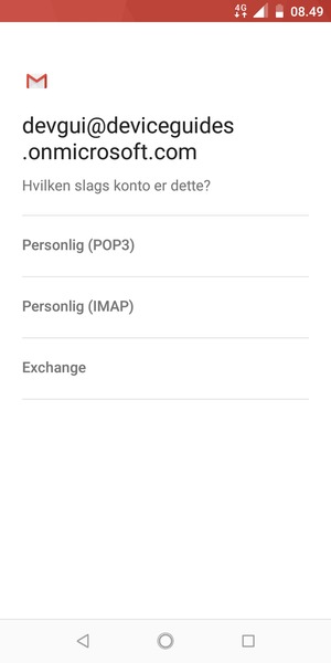 Vælg Exchange