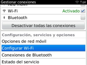 Seleccione Configurar Wi-Fi