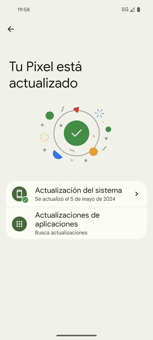 Seleccione Actualización del sistema