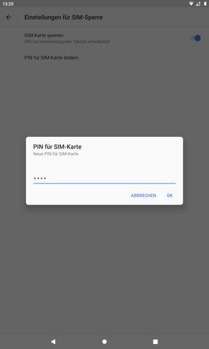 Geben Sie Ihre Neue PIN für die SIM-Karte ein und wählen Sie OK