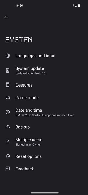 Select System updates
