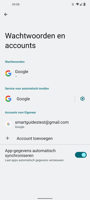 Selecteer uw Google-account