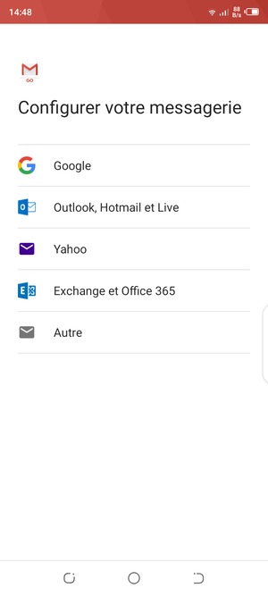 Sélectionnez Outlook, Hotmail et Live