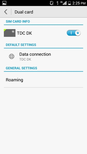 If you see this screen, select Roaming