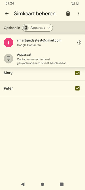 Selecteer uw Google-account