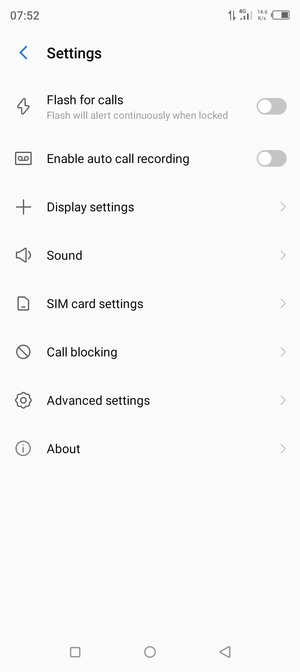 Select SIM card settings