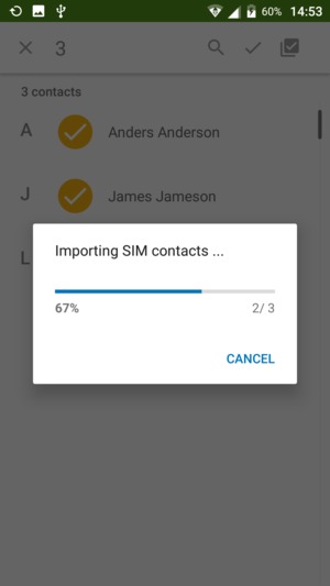 Your contacts will be saved to your Google account and saved to your phone the next time Google is synced.