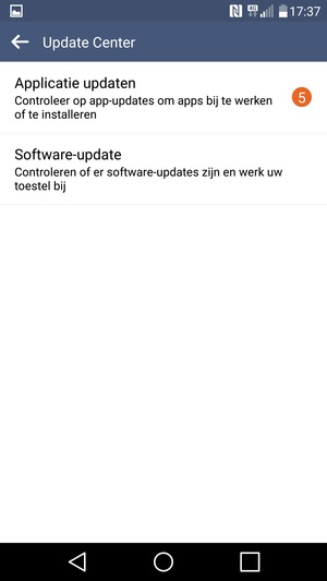 Selecteer Software-update