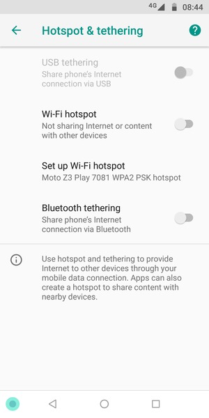 Select Set up Wi-Fi hotspot