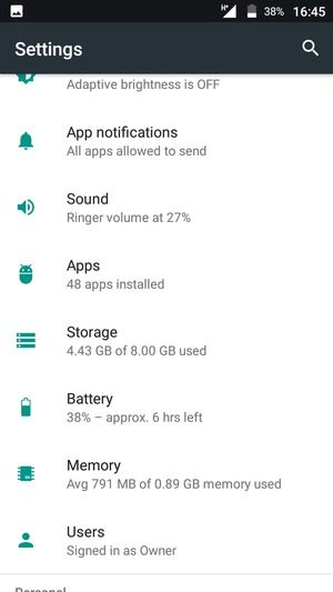 Return to the Settings menu and select Battery