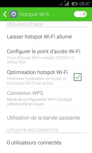 Sélectionnez Configurer le point d'accès Wi-Fi