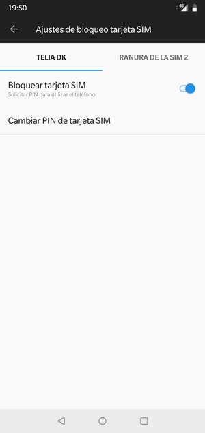 Seleccione Digicel y Cambiar PIN de tarjeta SIM