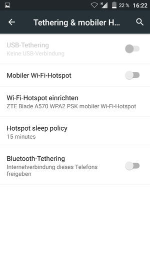Wählen Sie Wi-Fi-Hotspot einrichten