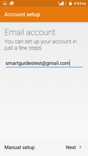 Enter your Gmail or Hotmail address and select Next