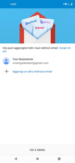 Seleziona VAI A GMAIL