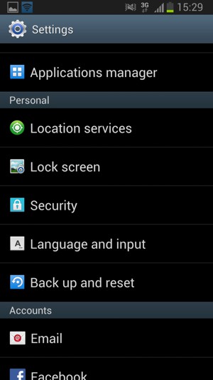 To change the PIN for the SIM card, go to the Settings menu and select Security