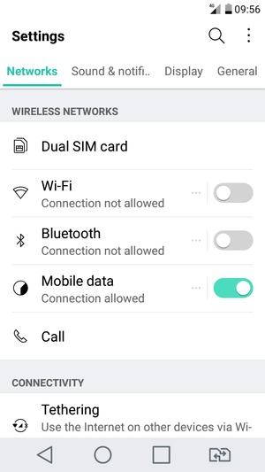 Select Networks and Wi-Fi