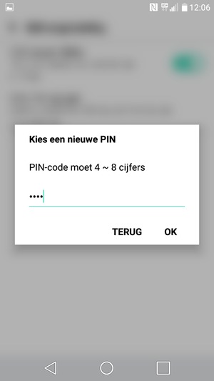 Voer uw Nieuwe PIN-code in en selecteer OK
