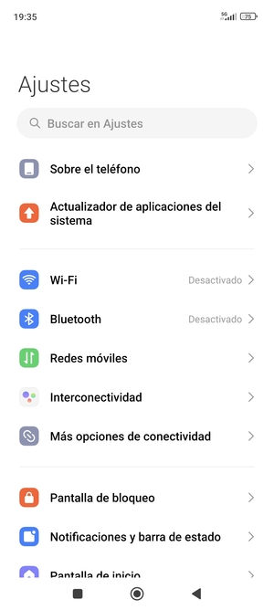 Seleccione Sobre el teléfono