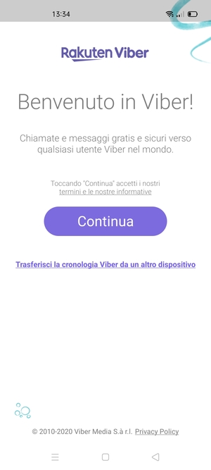 L'app è pronta per l'uso