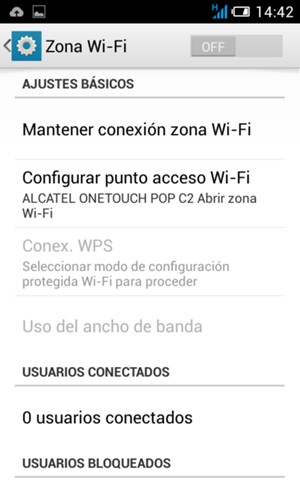 Seleccione Configurar punto acceso Wi-Fi