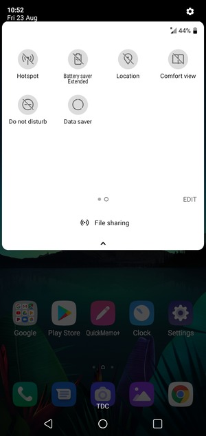 Select Battery saver Extended